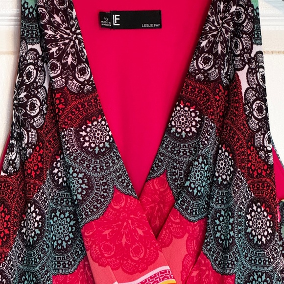 Leslie Fay Y2K NWT Sleeveless Multicolor Bohemian Maxi Dress - Picture 4 of 6